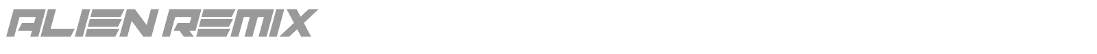 Alien Remix font preview